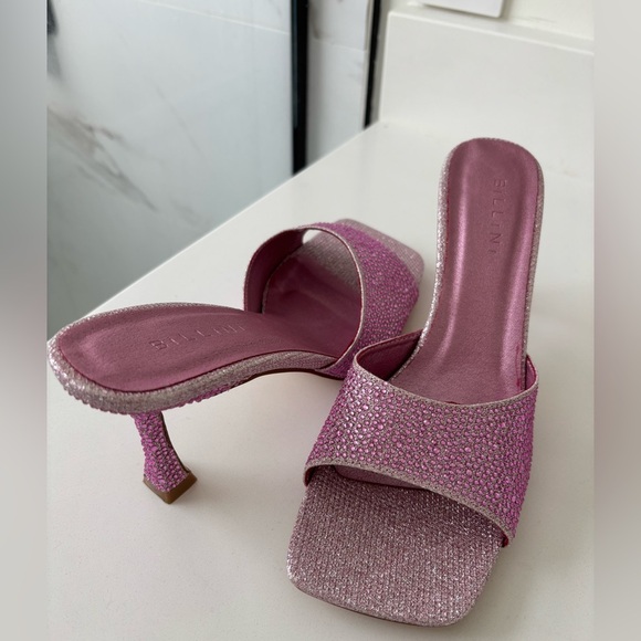 Billini Quay Rhinestone Mid Stiletto Heeled Sandals NWT - Picture 9 of 11